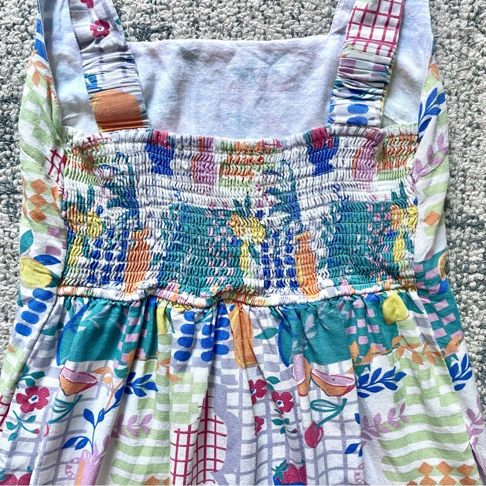 JAPNA Retro Picnic Print Dress Fruit Flower Kitchen Pattern - Picture 6 of 8